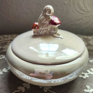 Anthropolgie Ceramic Box with Owl Detail